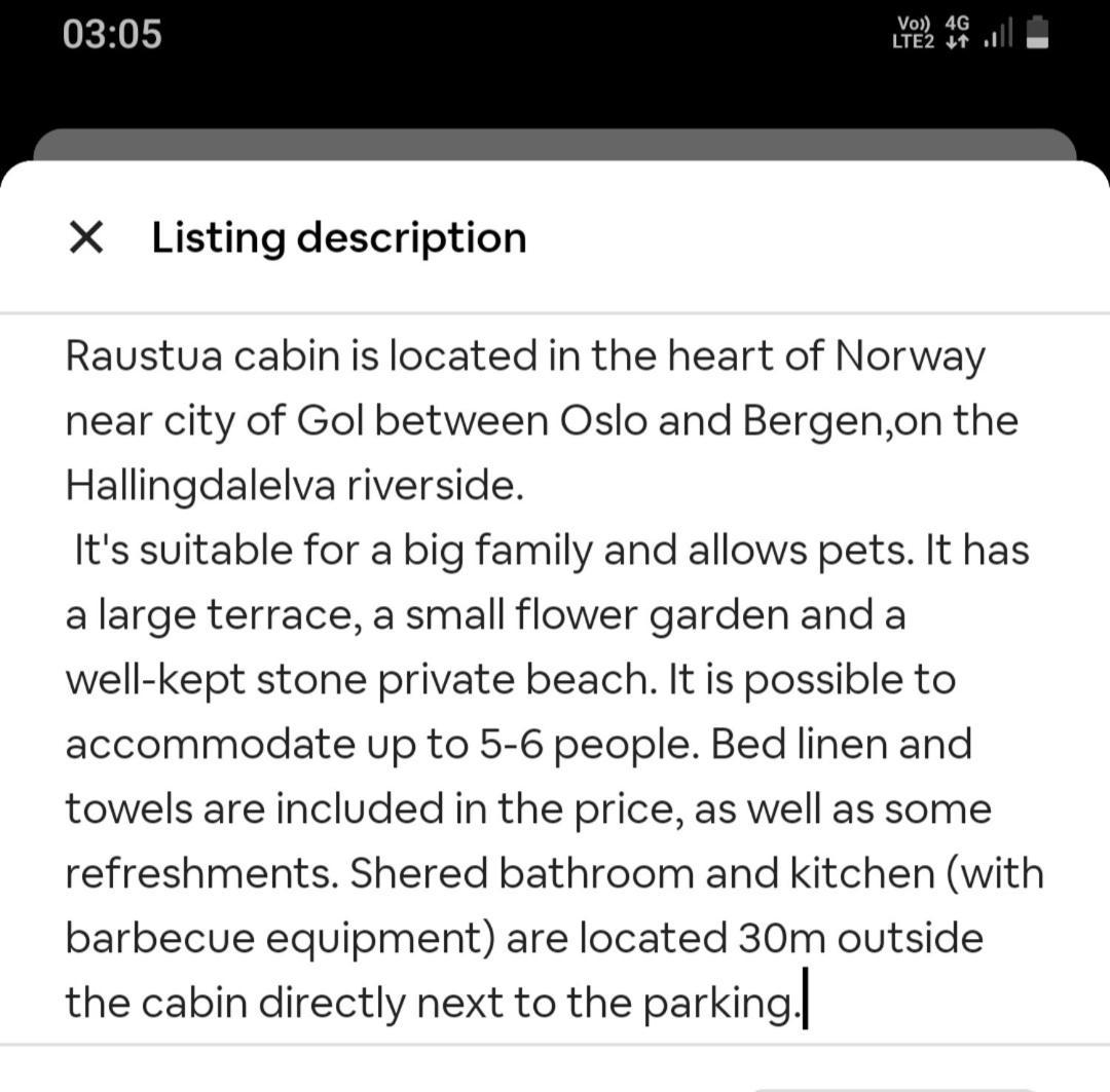 Holiday Raustua Cabin Gol Exteriör bild